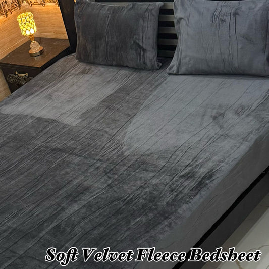 3 PCs Luxury Fleece Bedsheets 05