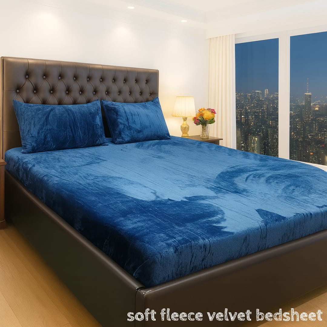 3 PCs Luxury Fleece Bedsheets 03