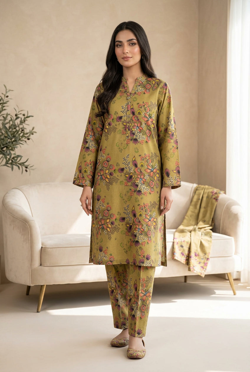 Signature Dhanak 2-Piece Printed Dress
