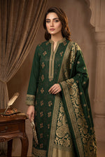 Luxury Dhanak Embroidered 3-Piece Suit with 3D Pashmina Shawl