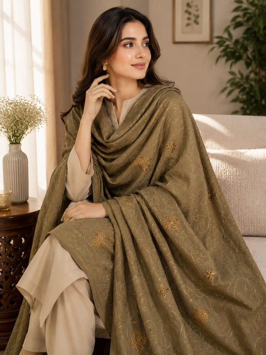 Premium Ladies Embroidered Swiss Lawn Shawls