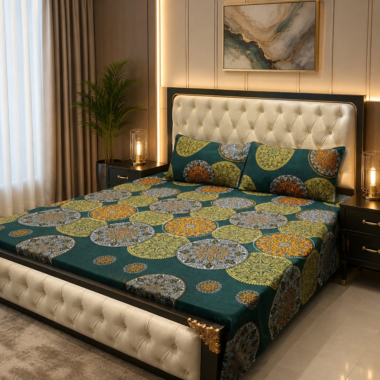 Tytan Cotton Bed Sheet - King - TBS053