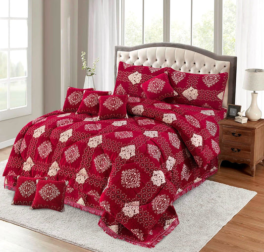 VELVET JAYQUARD BRIDAL RAZAI SETS - 10 Pcs  Product
