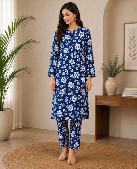 Winter Bloom – 2 Pcs Unstitched Ladies Suit