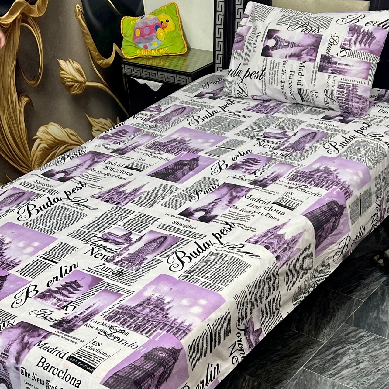 COZIFY PURE COTTON SINGLE BEDSHEET 034