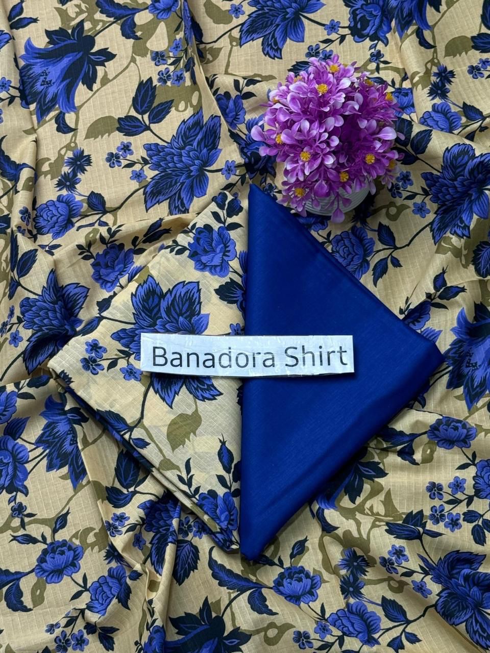 Royal Lawn Digital Print 2pc BAna Doria Shirt With Dyed Trouser 011