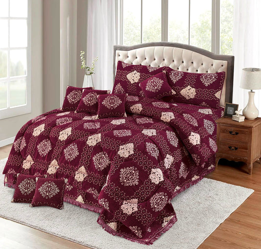 VELVET JAYQUARD BRIDAL RAZAI SETS - 10 Pcs  Product 01