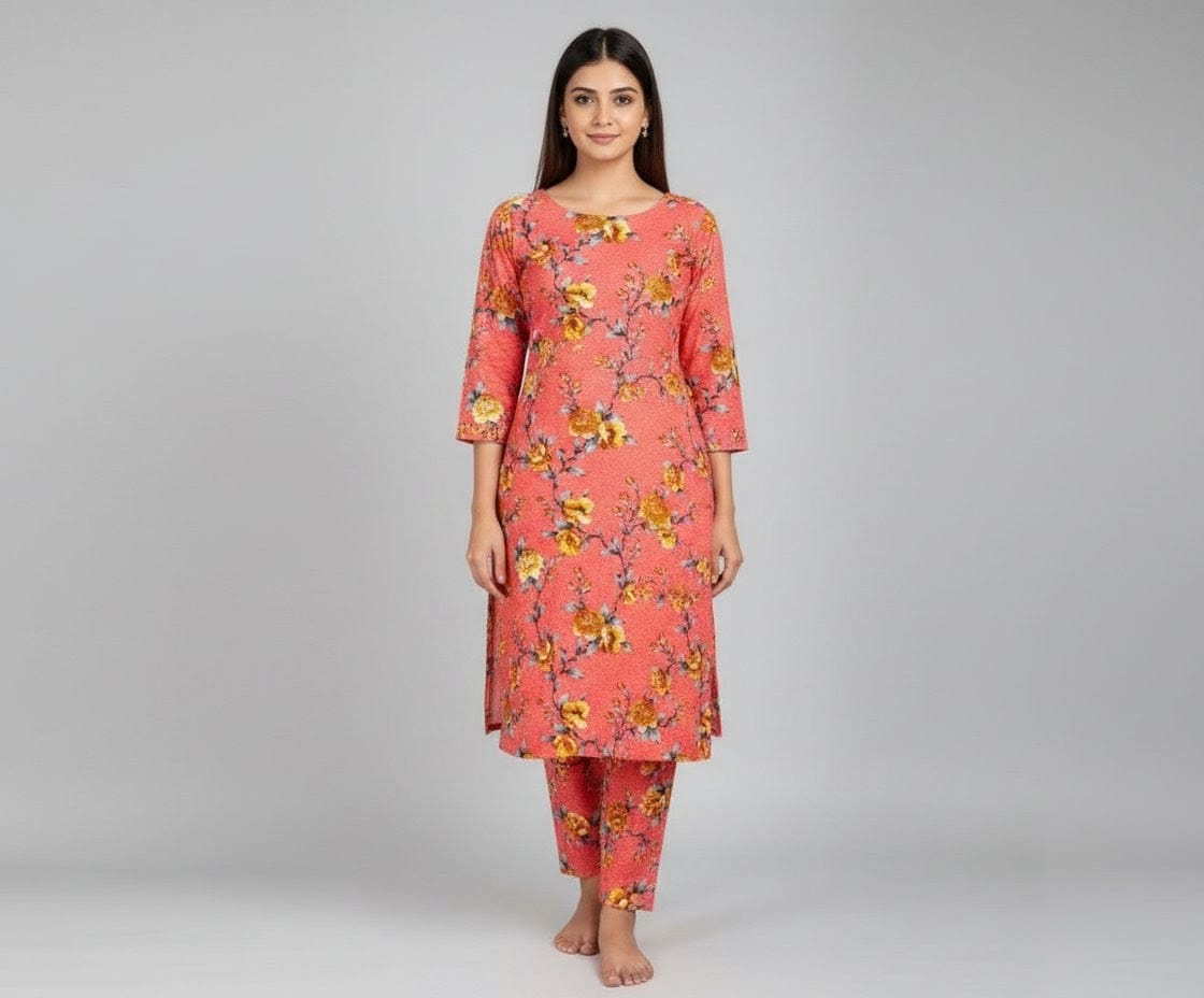 Winter Women Unstitched Suit - 2pcs - WWU038