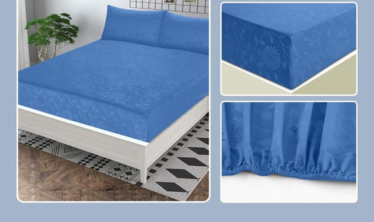 3Pcs Pearl Leather Embossed Fitted Sheet 02