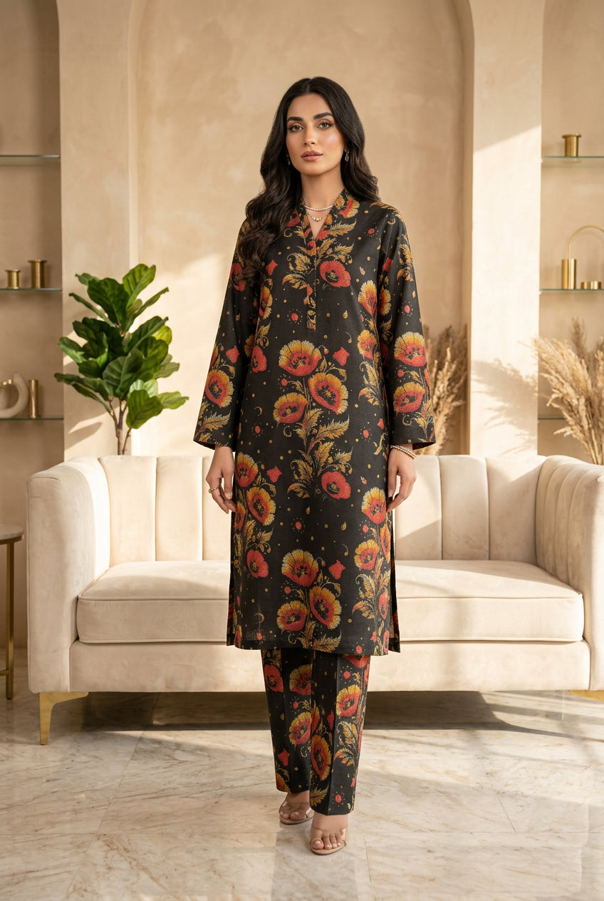Signature Dhanak 2-Piece Printed Dress