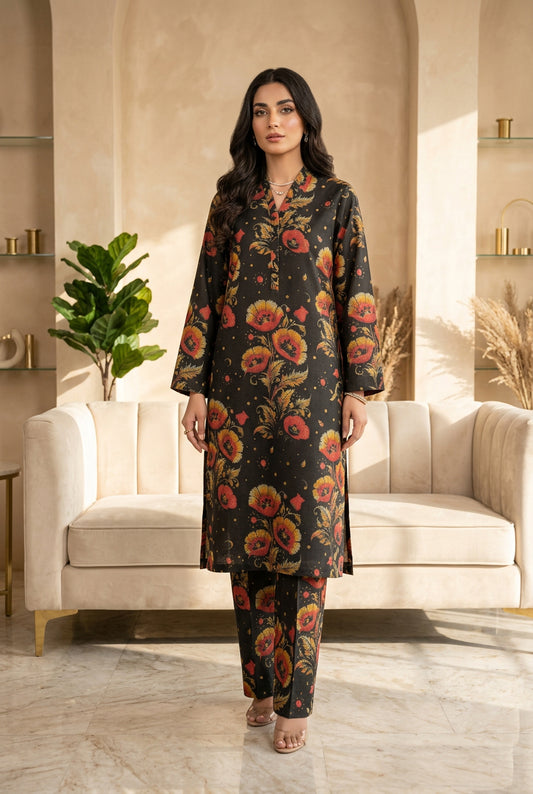 Signature Dhanak 2-Piece Printed Dress