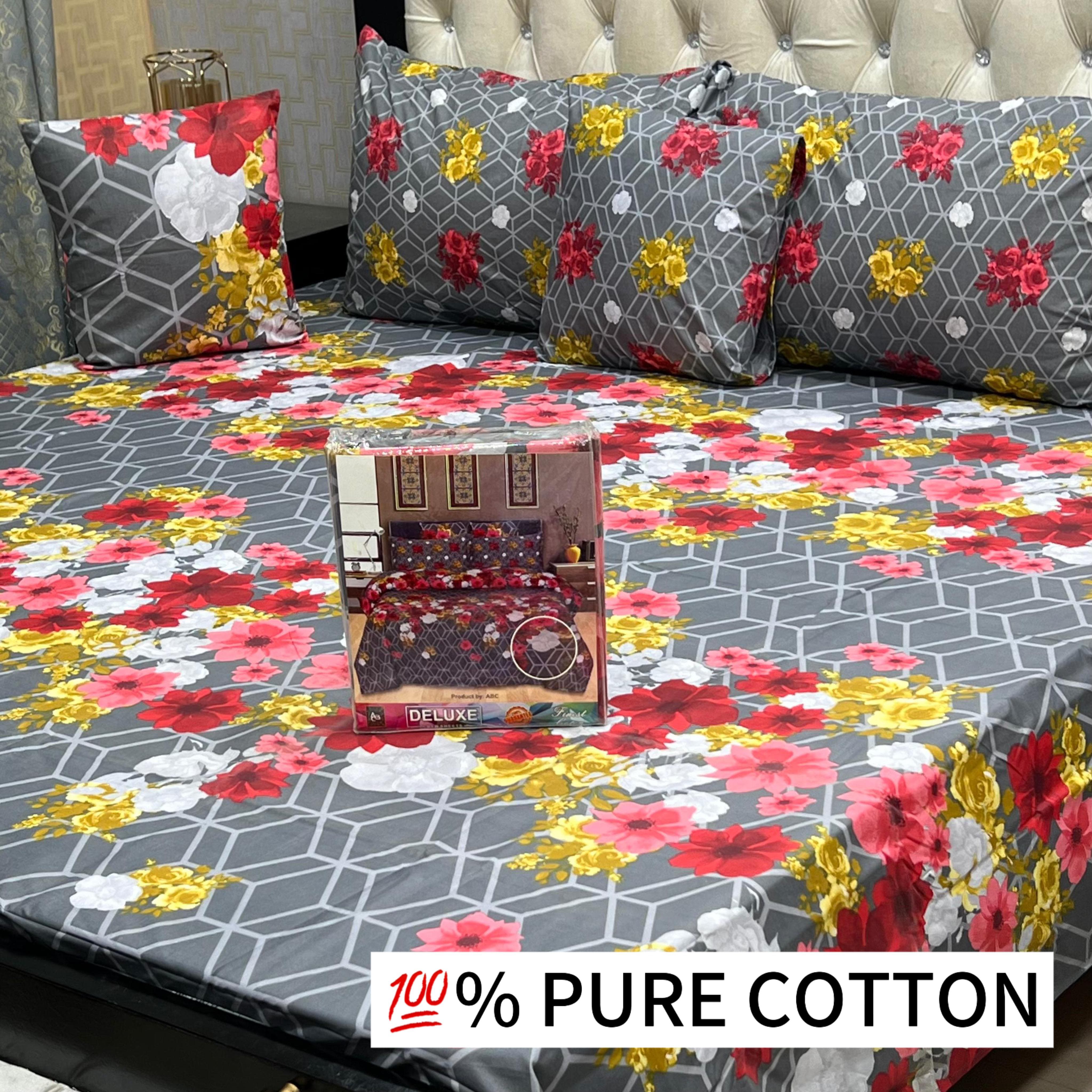 5 Pcs Delux Pure cotton Bed Sheet 03
