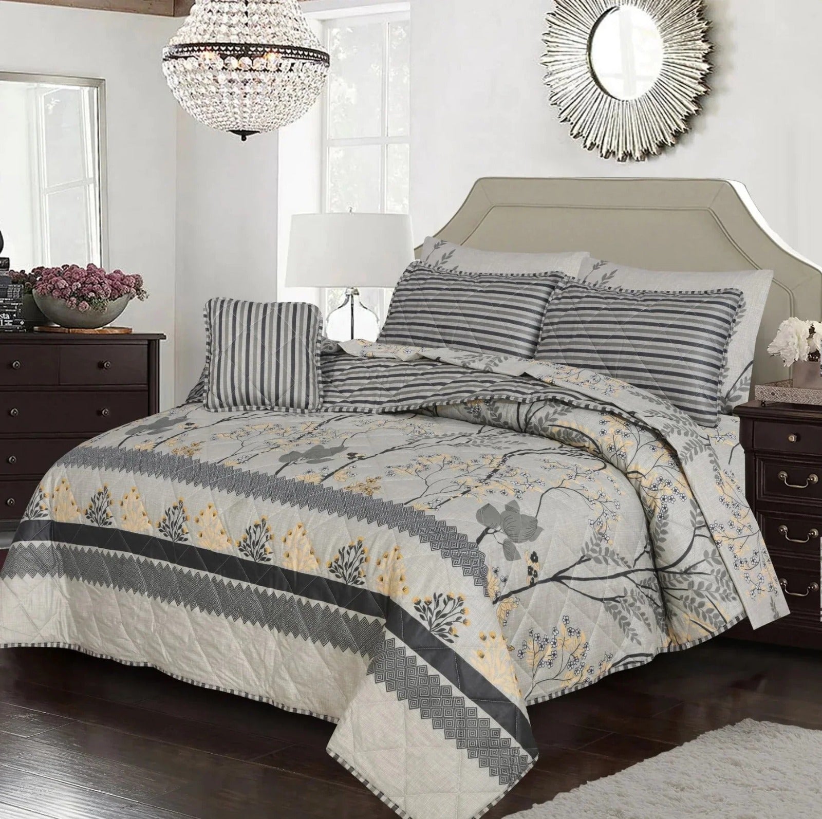 Rurva Cotton Comforter Set - 7pcs - RCS019