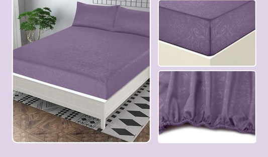 3Pcs Pearl Leather Embossed Fitted Sheet 09