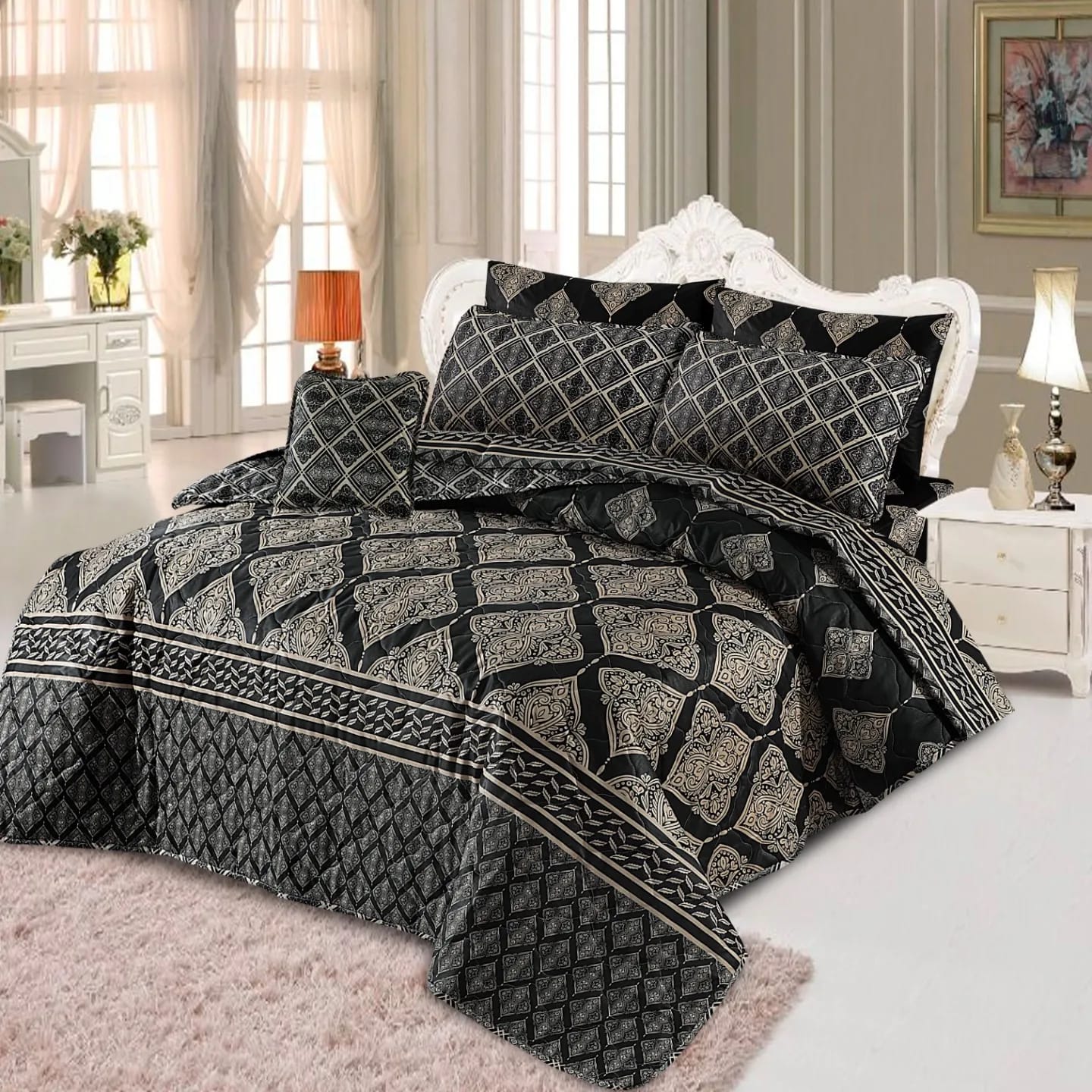 Rurva Cotton Comforter Set - 7pcs - RCS022