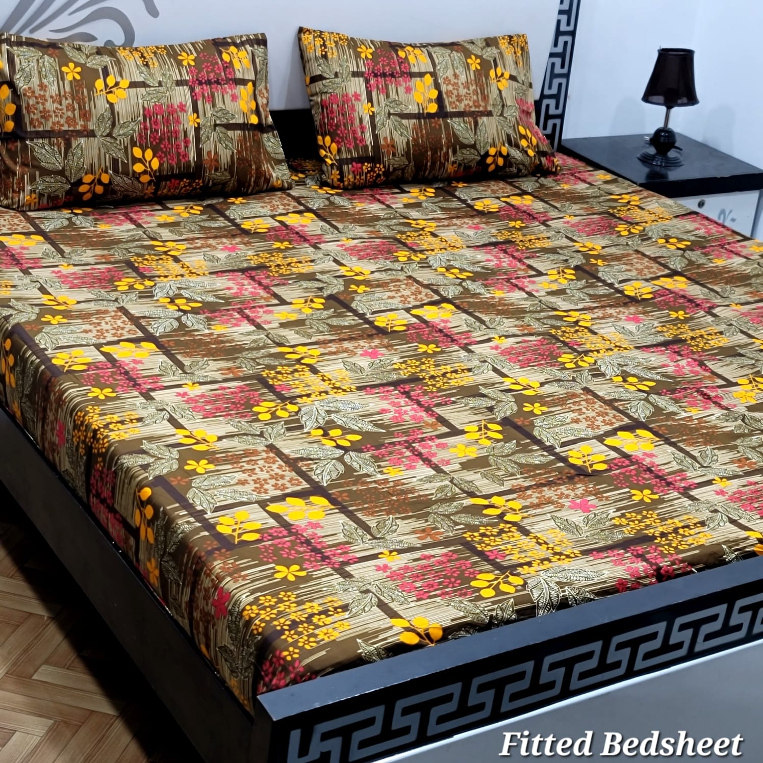 PURE SOFT COTTON SATIN KING SIZE FITTED BED SHEETS 06