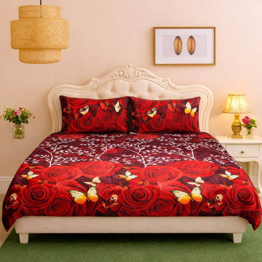 🛏️ 3 Pcs Fleece Bedsheet Set – Ultra Soft &amp; Warm 02