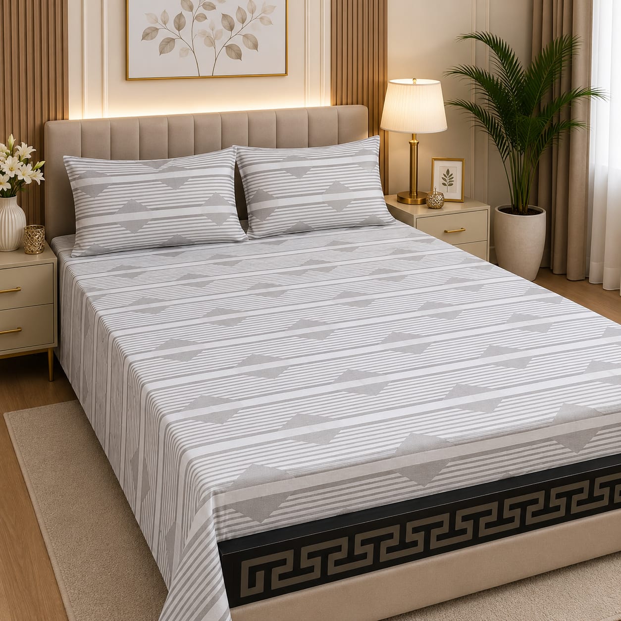 Executive Pure Cotton Bed Sheet - King - EPB 04