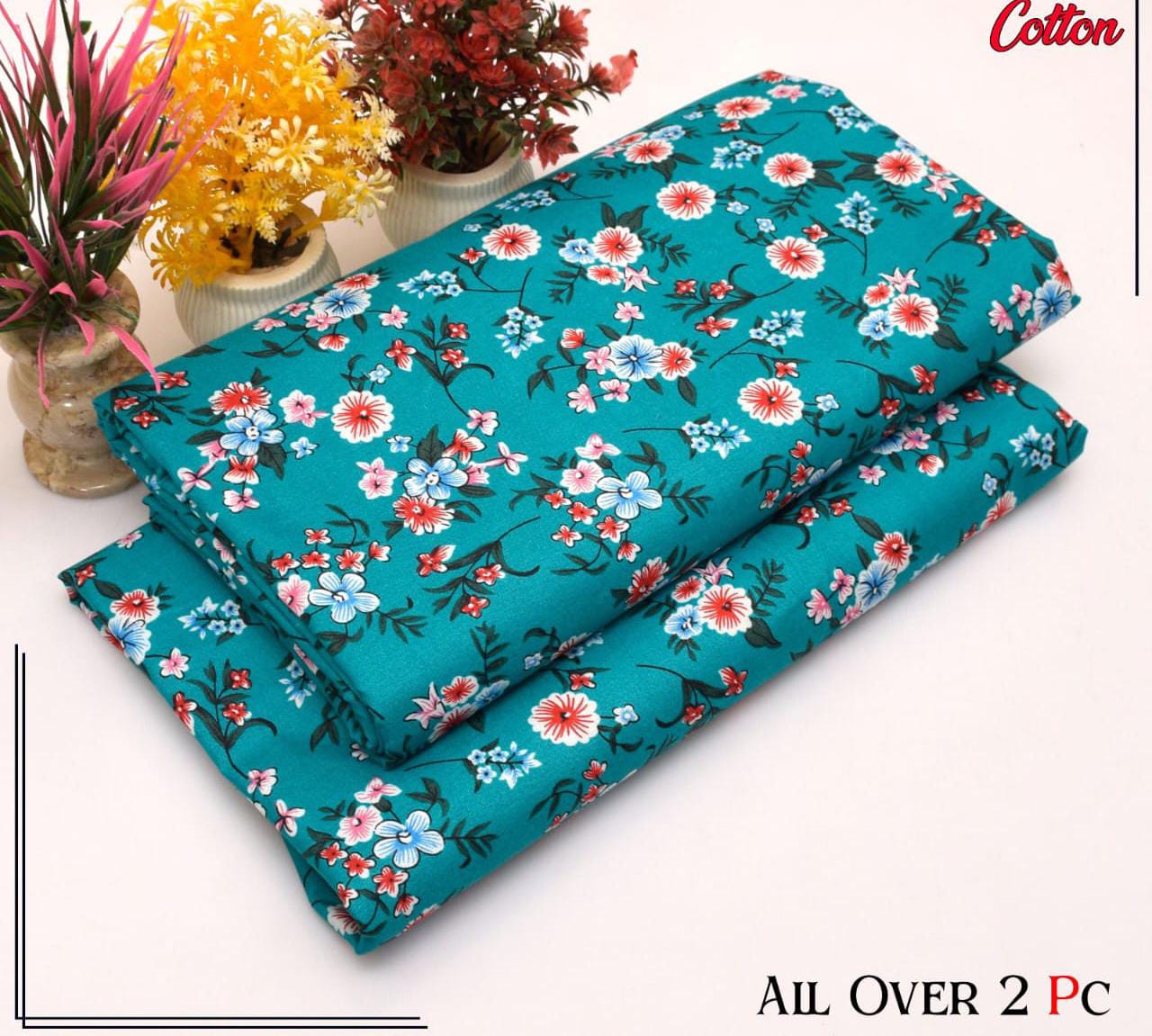 Redos Cotton Casual Summer  Collection  2 Pcs Ladies Suits 073