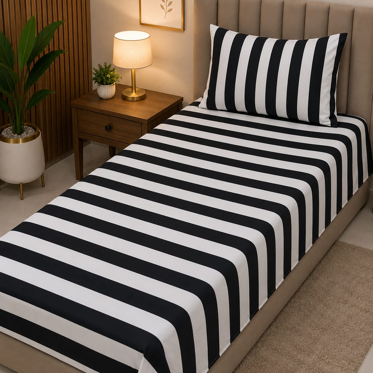 Premium 4 Pcs Single Pure Cotton Bedsheets –  Gift Pack S04
