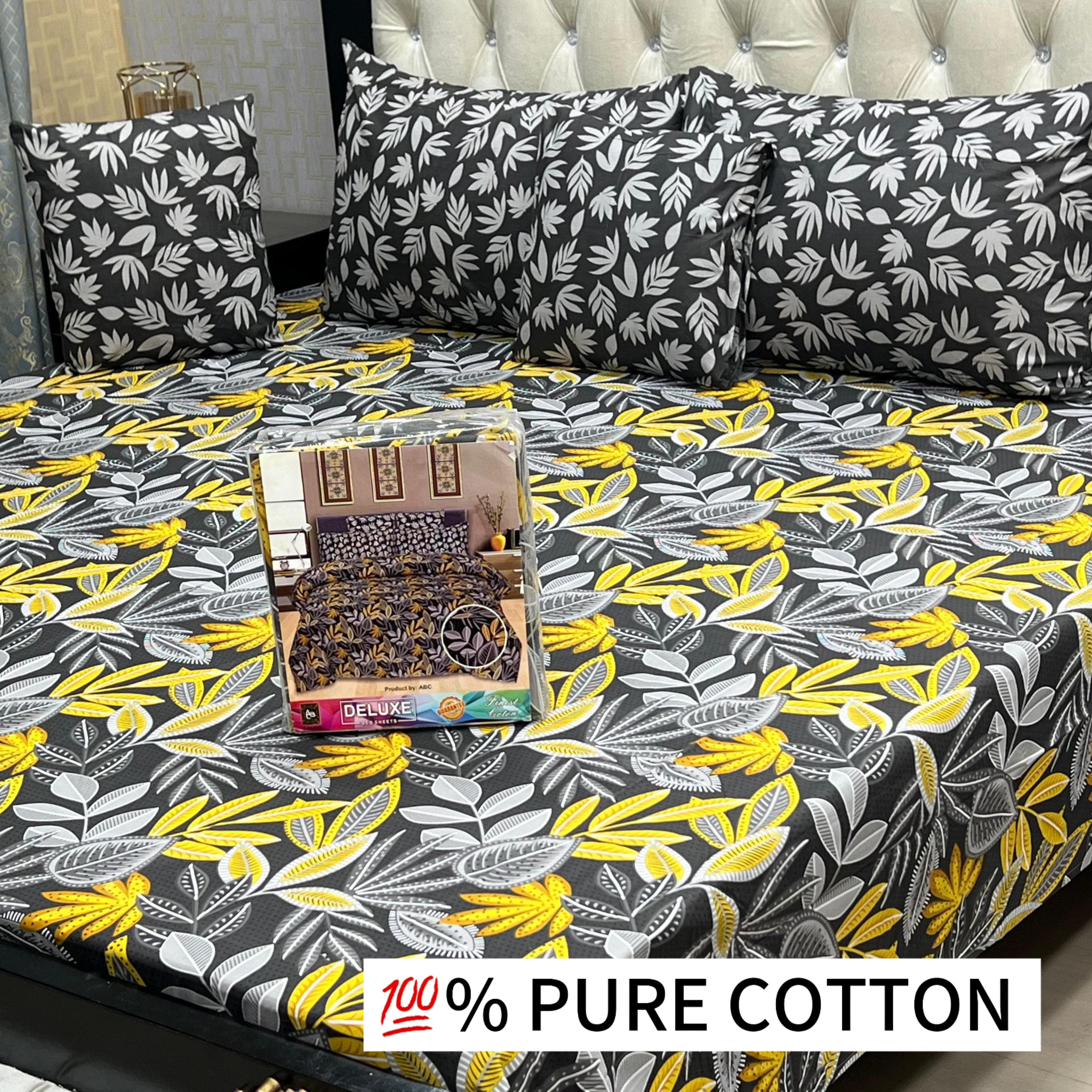 5 Pcs Delux Pure cotton Bed Sheet 09