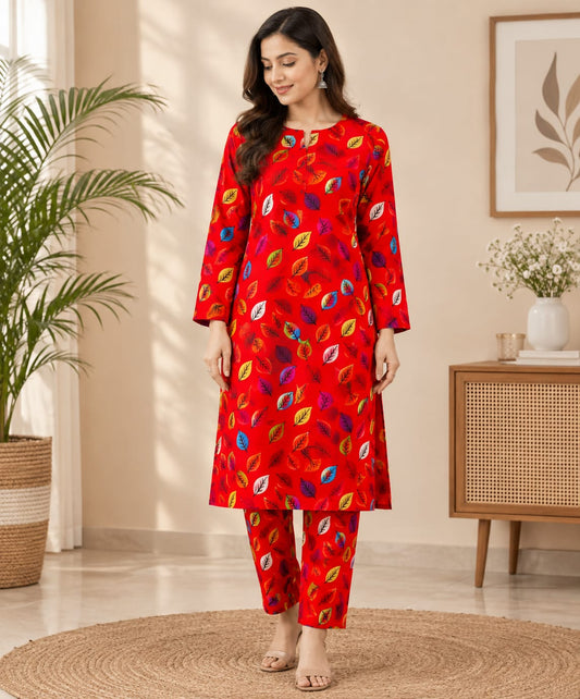Winter Bloom – 2 Pcs Unstitched Ladies Suit