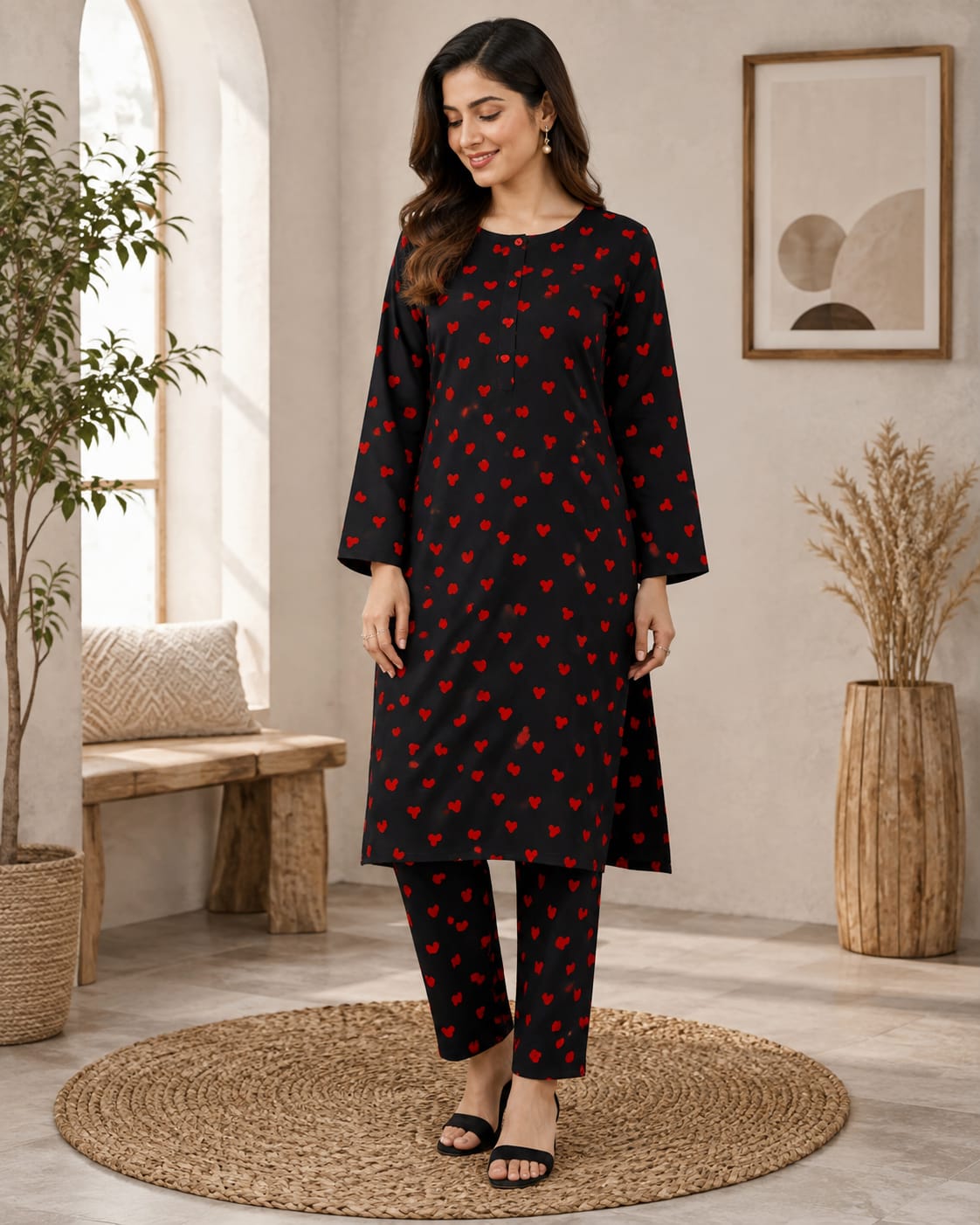 Winter Bloom – 2 Pcs Unstitched Ladies Suit