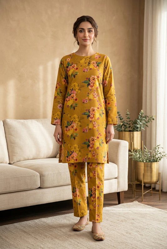 Signature Dhanak 2-Piece Printed Dress