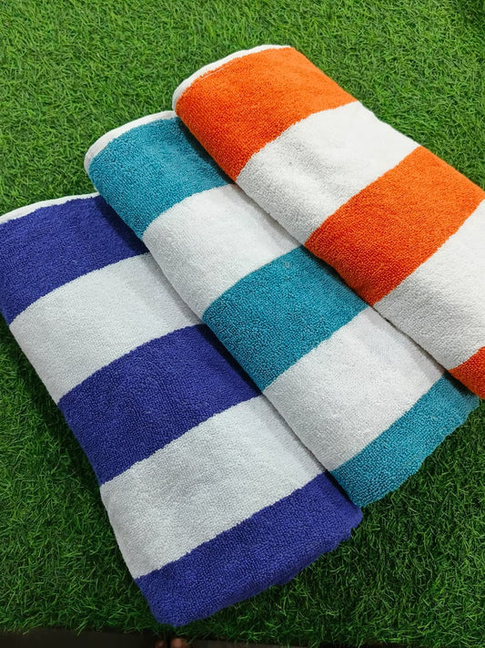 3 Pcs Soft Cotton Bathroom Towel Pair – Ultra Absorbent & Premium Quality