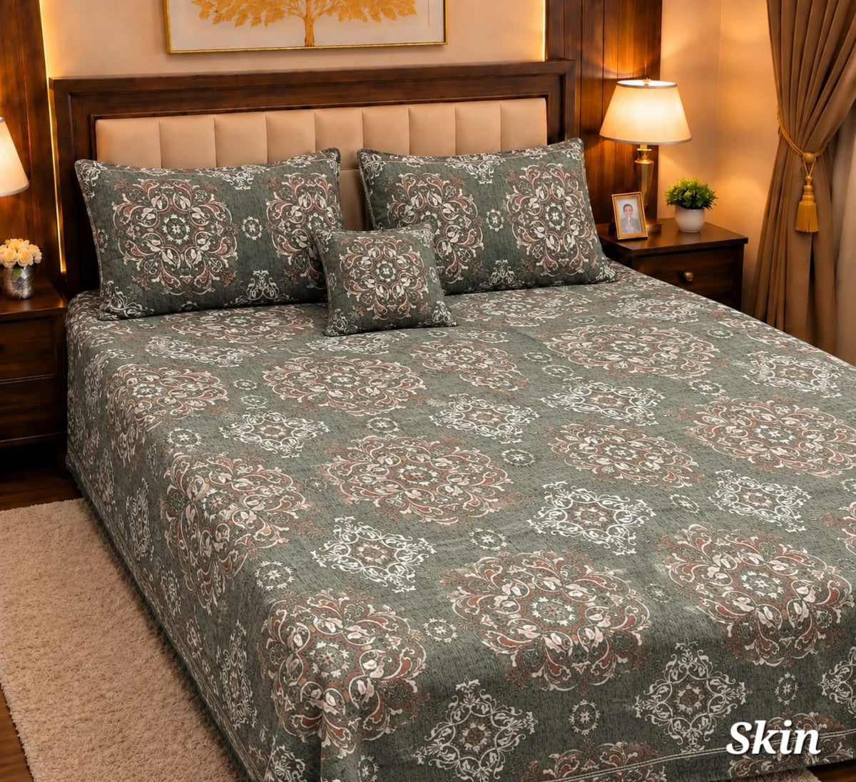 Appish Bridal Velvet Bed Sheet Set - 4pcs - ABB042