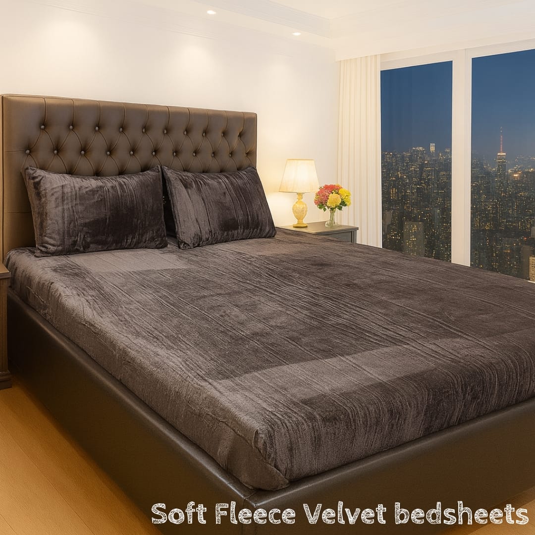 3 PCs Luxury Fleece Bedsheets 06
