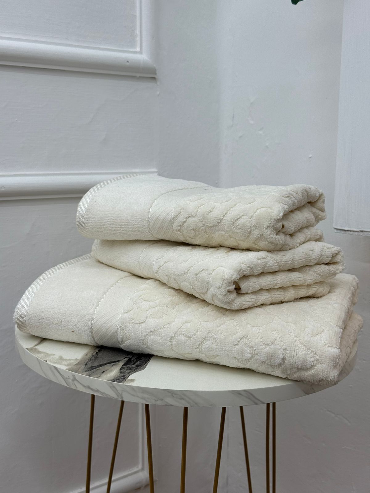 2️⃣ Luxury Soft Cotton 3 Piece Bath Towel Set