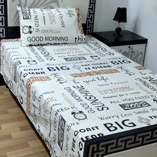 COZIFY PURE COTTON SINGLE BEDSHEET 030