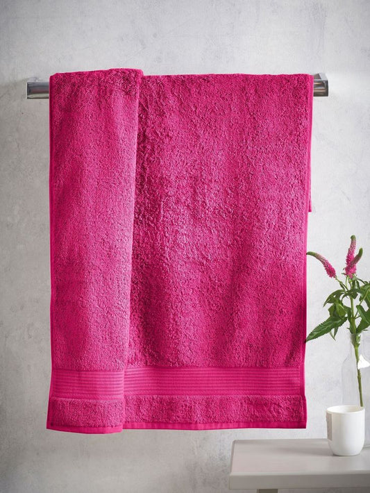 Export Quality Pure Cotton Towel - Pink - ECT013