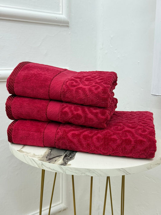 2️⃣ Luxury Soft Cotton 3 Piece Bath Towel Set