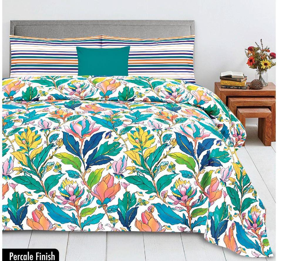 3 PCS KING SIZE  CLASSIC PURE COTTON BEDSHEET 05