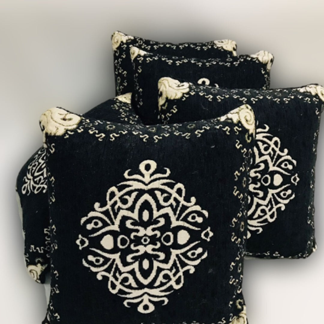 VELVET JACQUARD CUSHION COVERS 5pcs Set