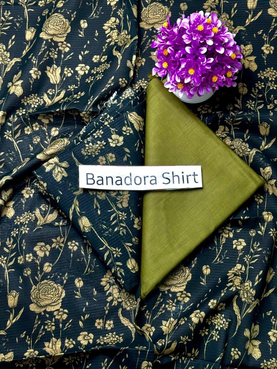 Royal Lawn Digital Print 2pc BAna Doria Shirt With Dyed Trouser 011