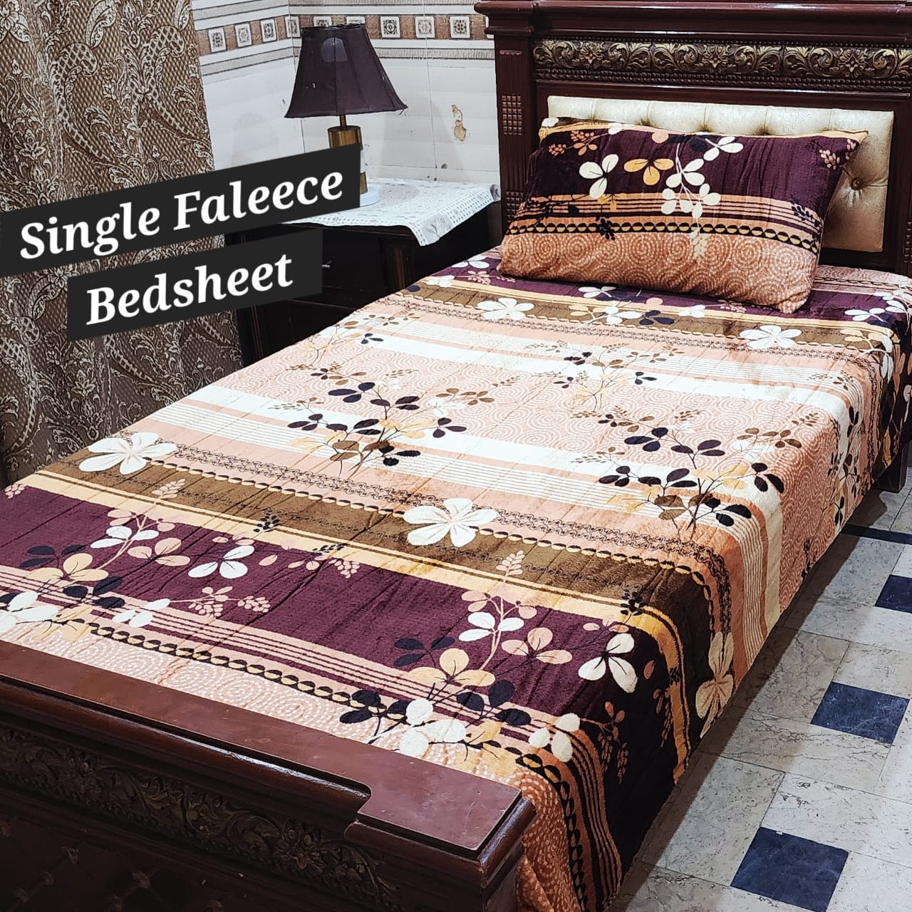 2 Pcs Single Soft Velvet Fleece Bedsheets – Ultra Cozy & Warm