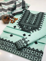 3 Pcs Khaddi Khadar Suit with Jacquard Velvet Shawl