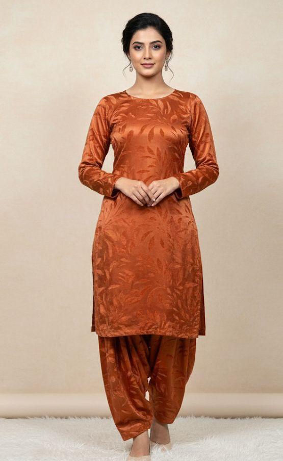 Winter Special 2 Piece Velvet Suit