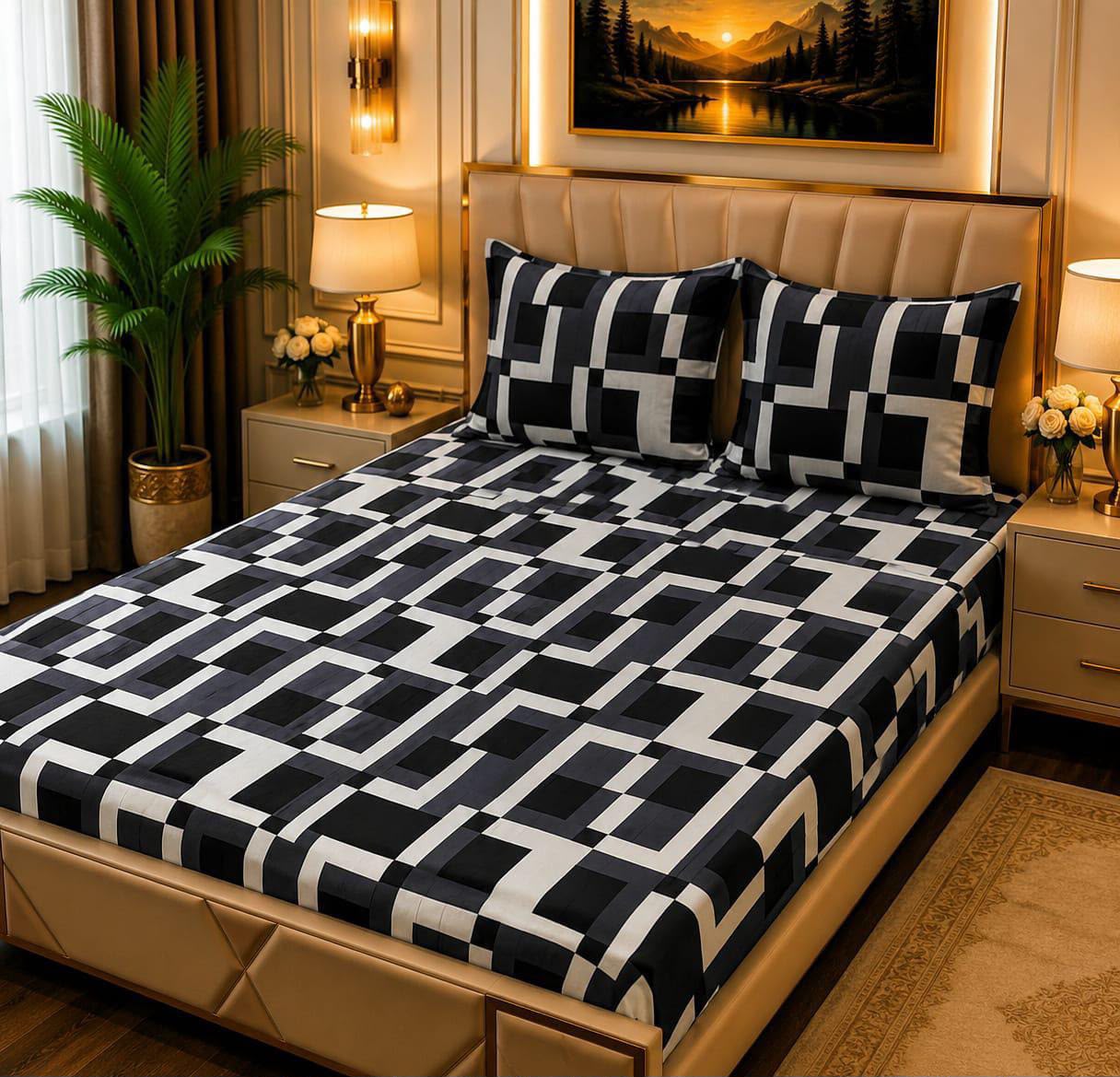 🛏️ 3 Pcs Fleece Bedsheet Set – Ultra Soft &amp; Warm 06