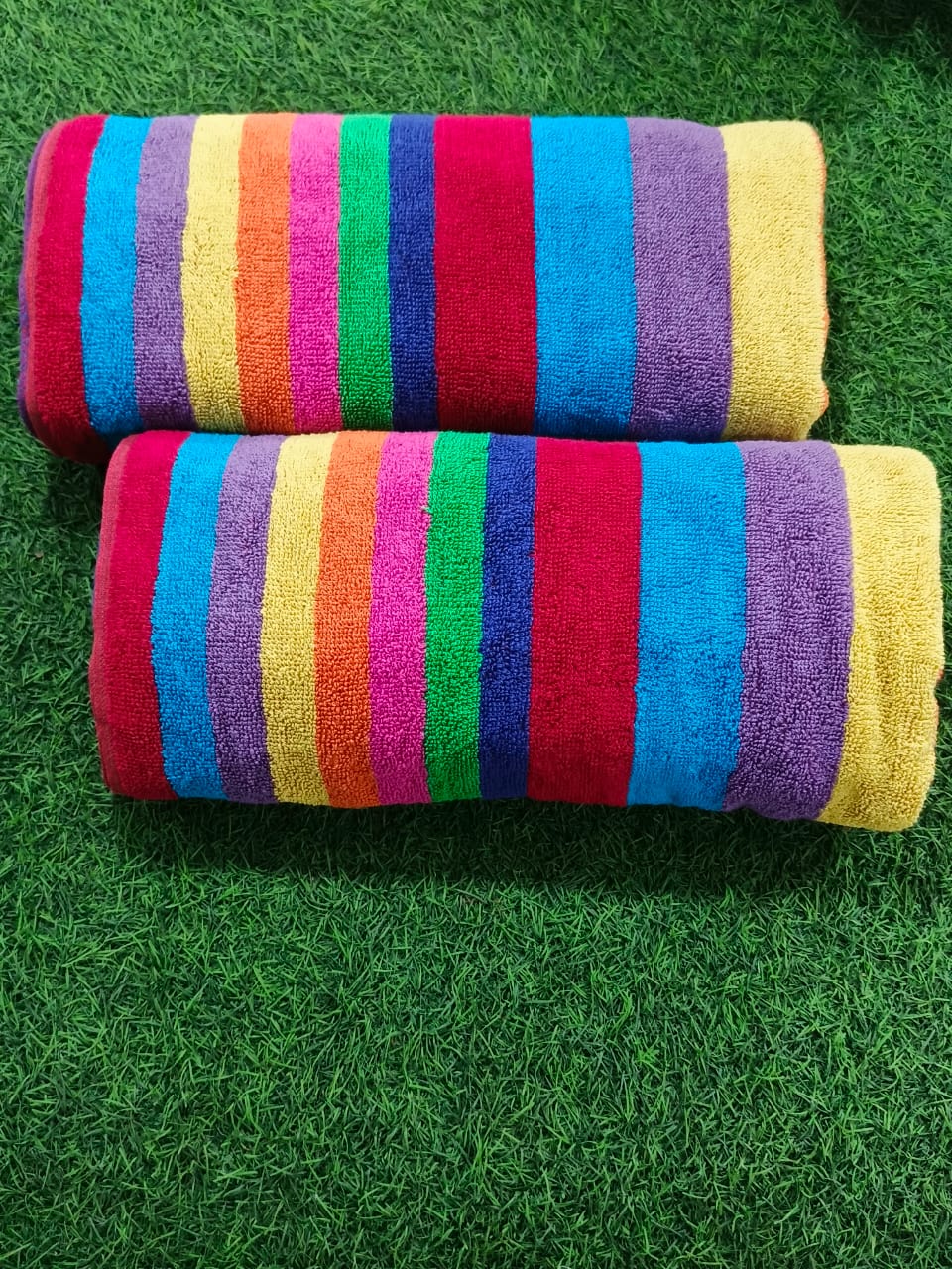 2Pcs Soft Cotton Bathroom Towel Pair – Ultra Absorbent & Premium Quality