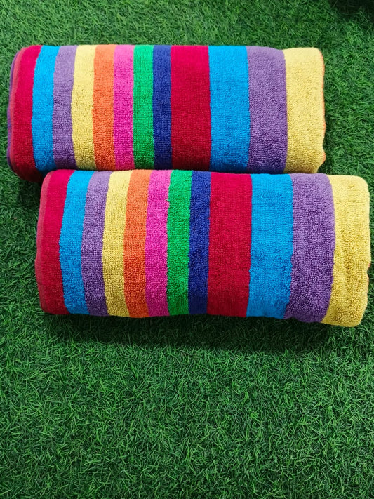 2Pcs Soft Cotton Bathroom Towel Pair – Ultra Absorbent & Premium Quality