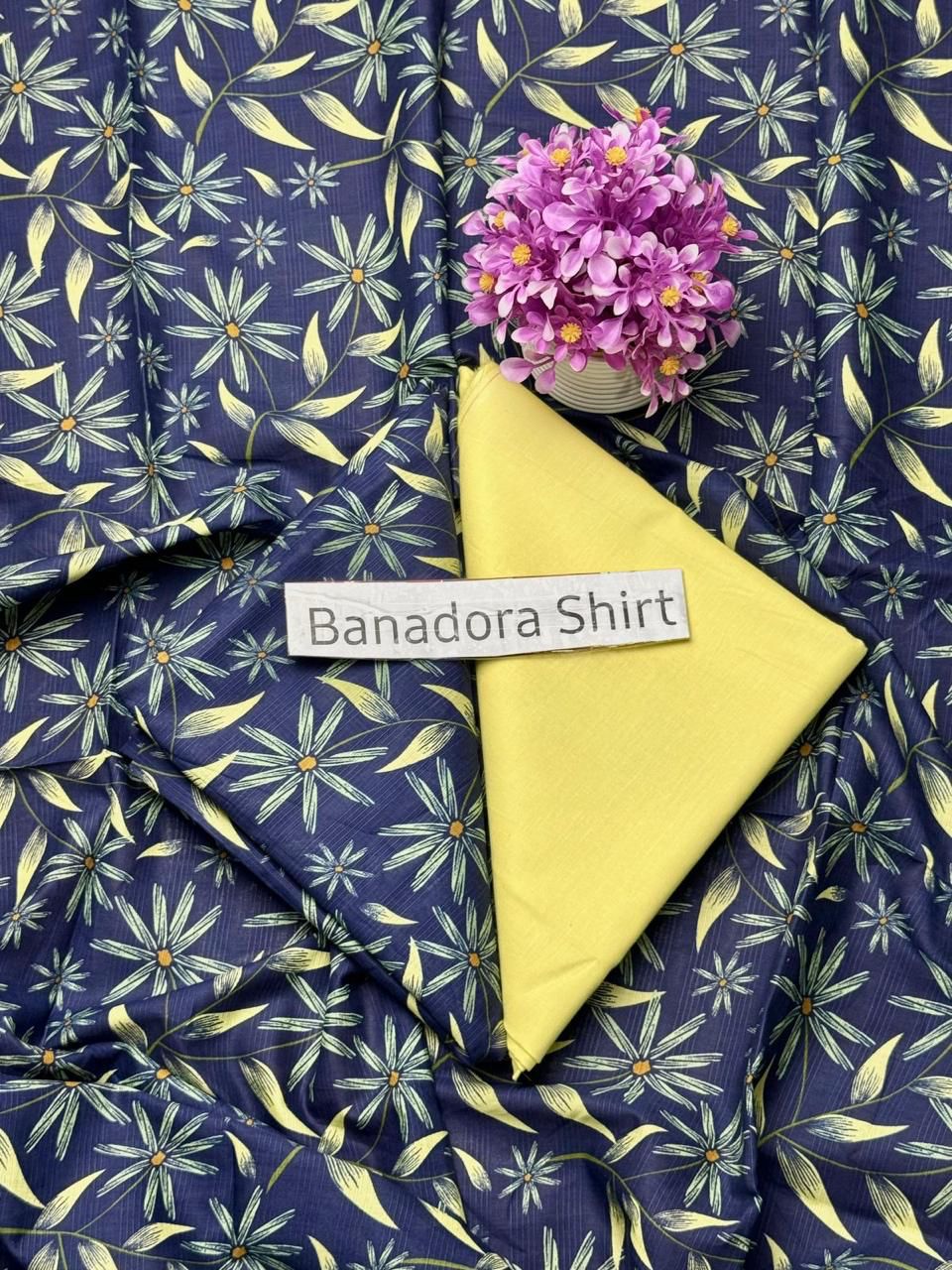 Royal Lawn Digital Print 2pc BAna Doria Shirt With Dyed Trouser 011