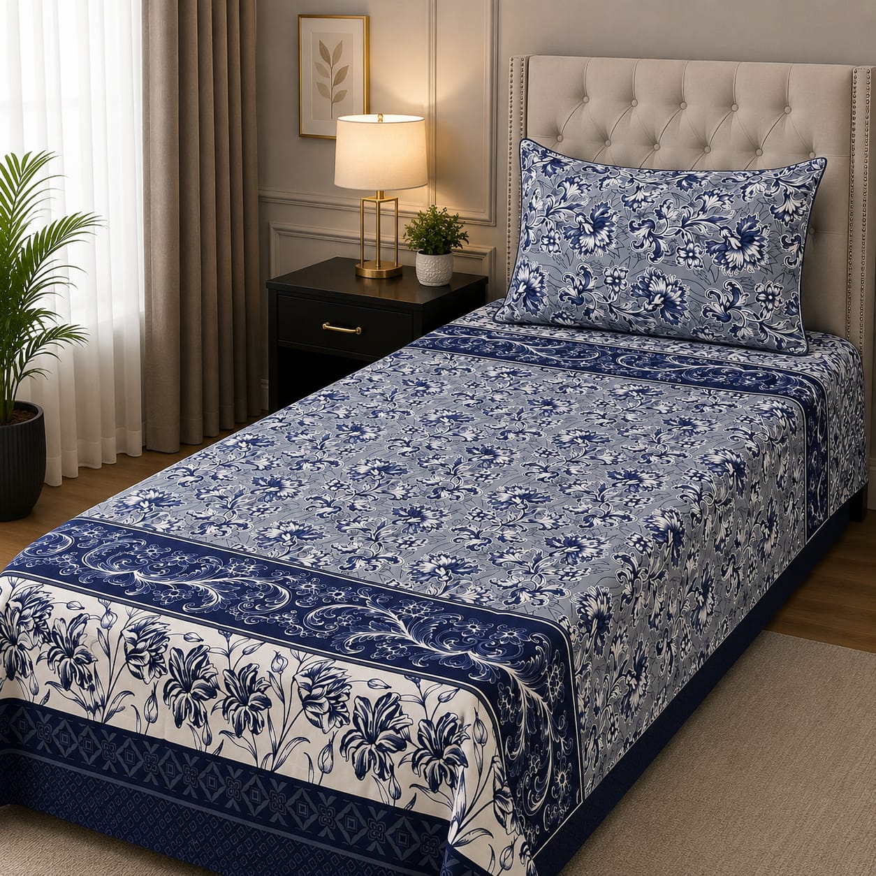 Tytan Cotton Bed Sheet - Single - TSB024
