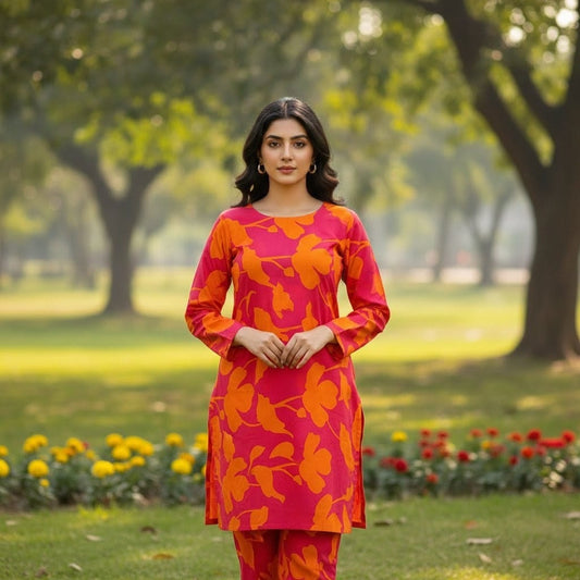 Summer Special All-Over Lawn 2 Pcs Suit 2k26