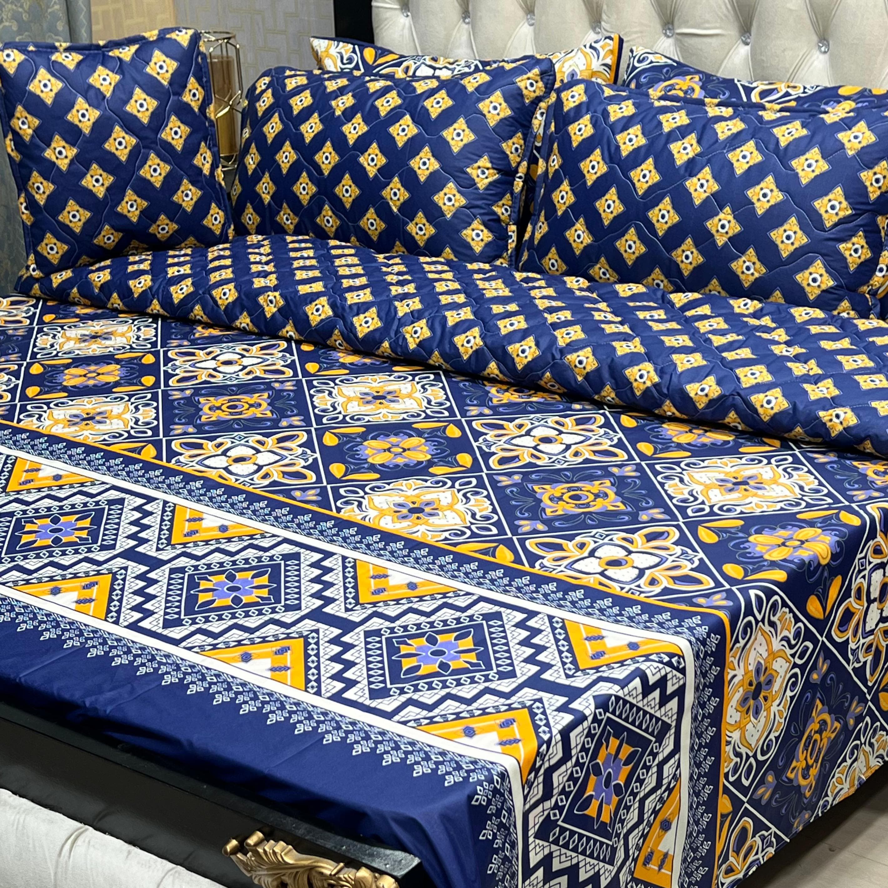 Rurva Cotton Comforter Set - 7pcs - RCS012
