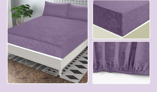 3Pcs Pearl Leather Embossed Fitted Sheet 04