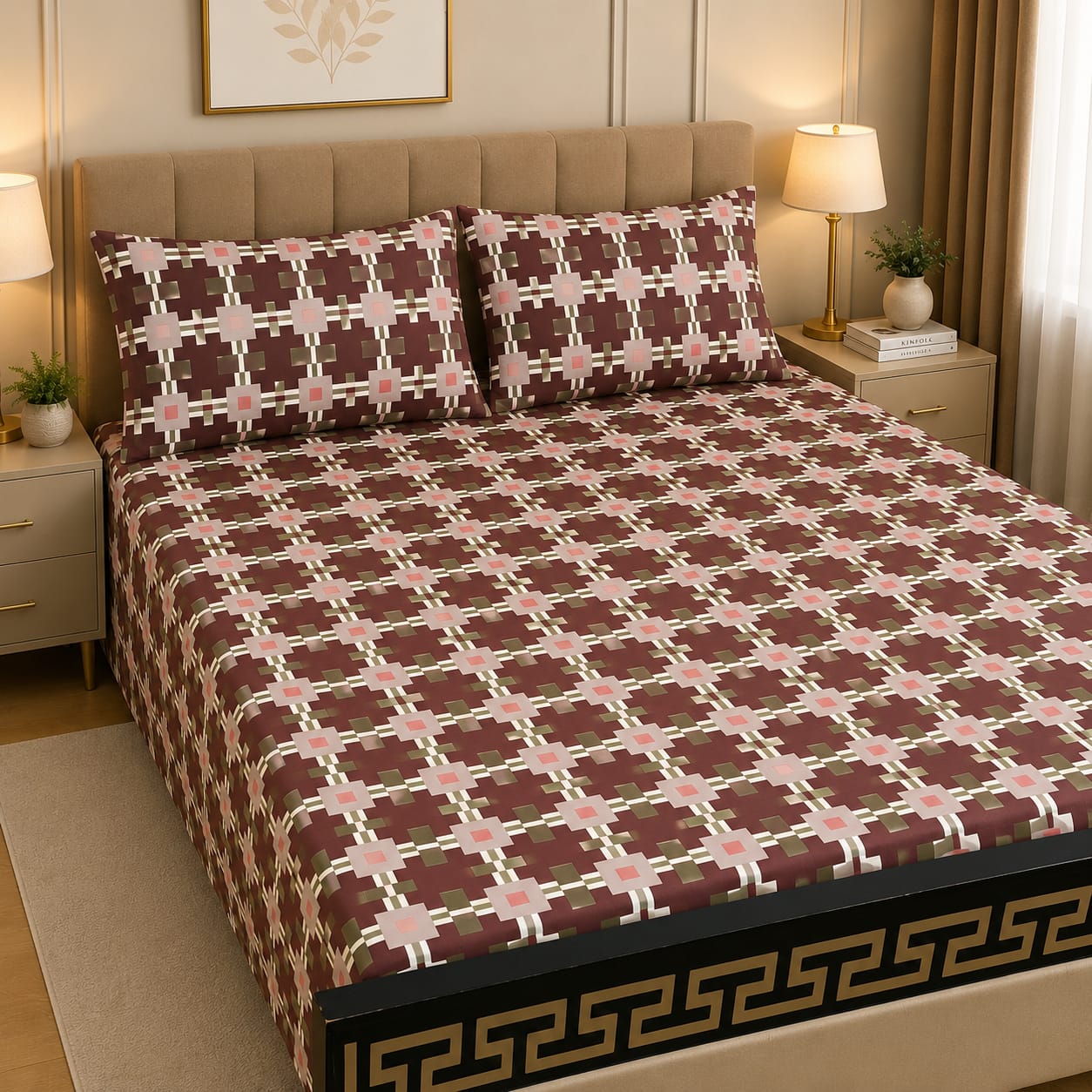 Cozify Pure Cotton Bed Sheet - King - CPB 026